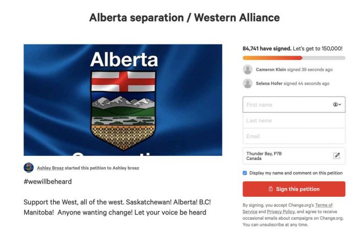 Wexit, Western Separation Petition surfaces following election