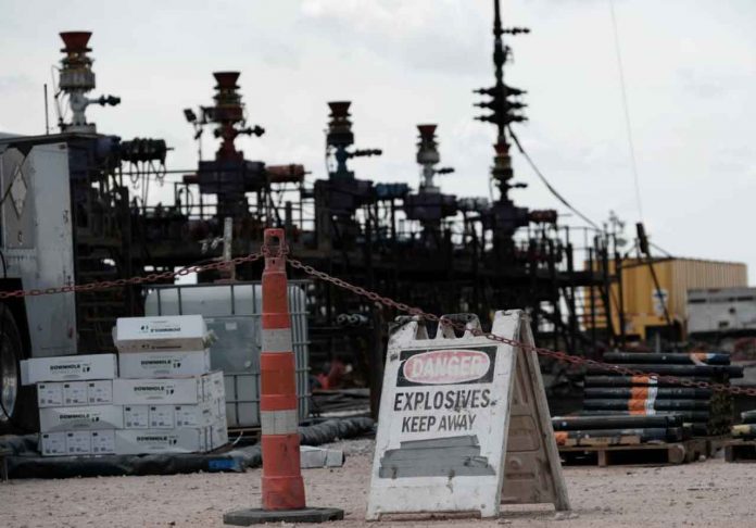 Chevron fracking site near Midland, Texas, U.S. August 22, 2019. Picture taken August 22, 2019. REUTERS/Jessica Lutz