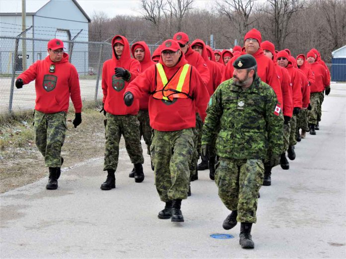 Canadian Rangers learn how to march in formation - Photo Sgt Peter Moon