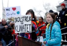 Climate Champions Thunberg and Attenborough Join Forces Swedish climate change teen activist Greta Thunberg speaks during a climate strike at the Alberta Legislature in Edmonton, Alberta, Canada October 18, 2019. REUTERS/Amber Bracken/File Photo