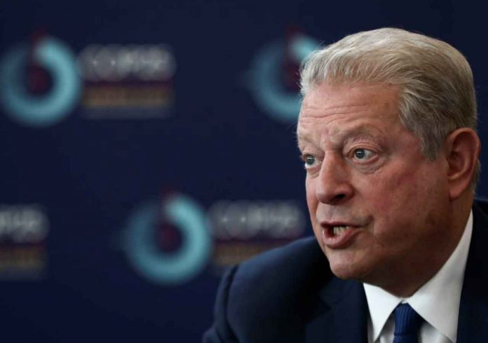 Former U.S. Vice President Al Gore speaks during an interview with Reuters at U.N. Climate Change Conference (COP25) in Madrid, Spain December 10, 2019. REUTERS/Sergio Perez