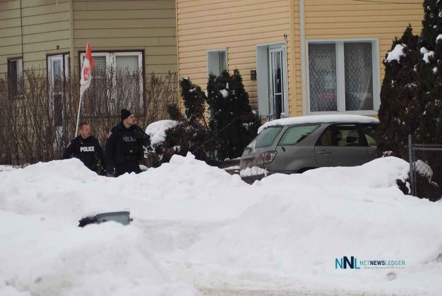 Thunder Bay Police Presence on McCulloch Street on January 3 2020