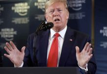 US President Donald Trump Issues “Full, Complete, and Unconditional” Pardons to Giuliani, Meadows, Powell, Eastman and Others U.S. President Donald Trump gestures as he holds a news conference at the 50th World Economic Forum (WEF) in Davos, Switzerland, January 22, 2020. REUTERS/Jonathan Ernst