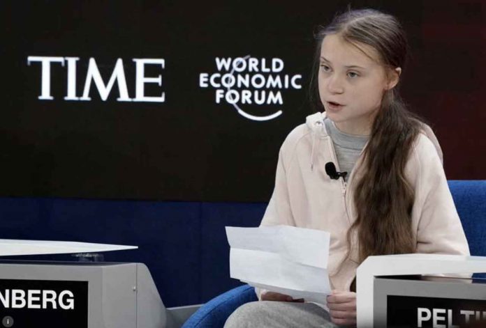 Greta Thunberg addresses World Economic Forum delegates