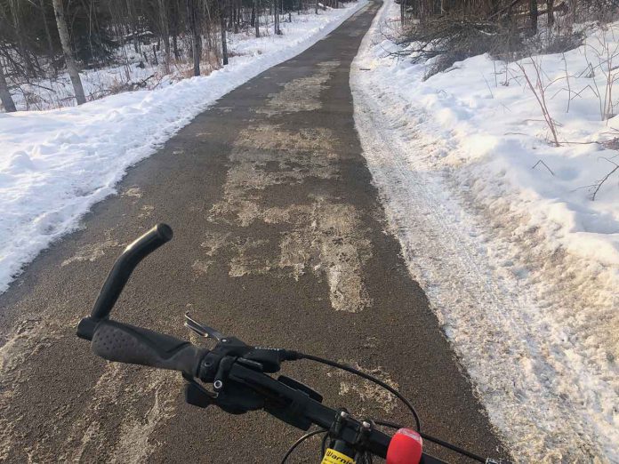 Winter biking on the network of trails is a great way to get around our city.