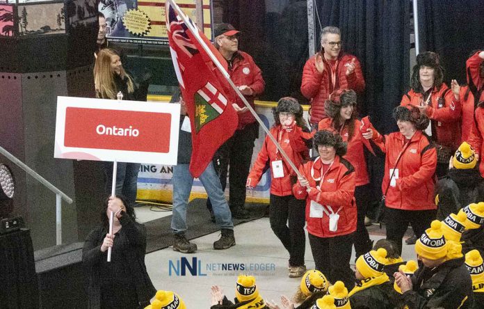 Team Ontario enters the Fort William Gardens for the Opening Ceremonies of the 2020 Special Olympics