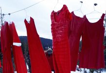 Ontario Releases MMIWG Plan Pathways to Safety Red Dresses to remember MMIWG