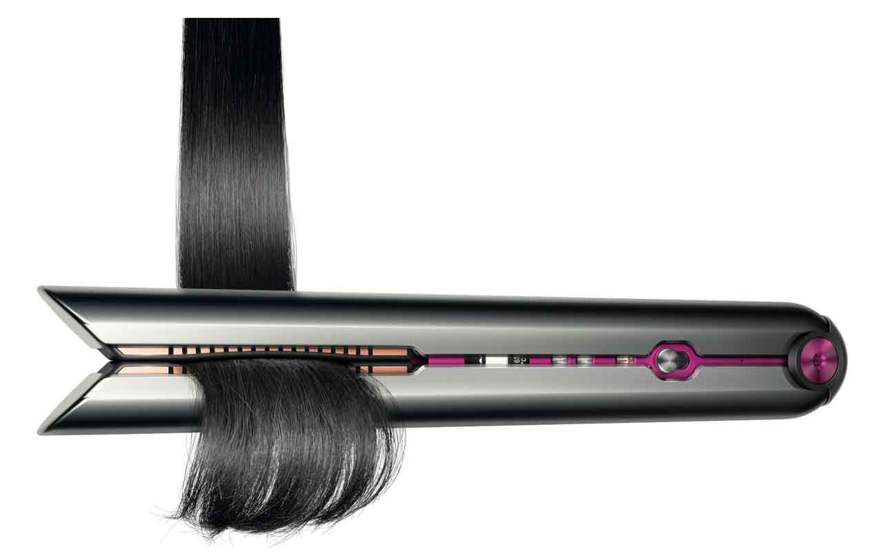 Dyson Flexing Plates: Patented precision engineered, flexing plates made from manganese copper alloy with 15 micro-hinged segments that flex and adapt to the hair, reducing frizz and flyaways