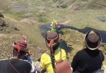 Peru’s indigenous communities fear rising violence from drug traffickers Visitors look at one of the artificial lagoons built near Ayacucho, Perú, January 30, 2020. Thomson Reuters Foundation/Sebastian Rodriguez