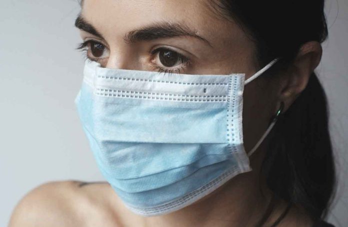Woman in surgical mask