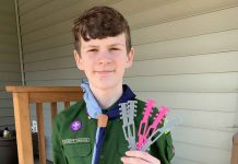 Scouts Canada – Keeping Youth Connected During COVID-19 Pandemic 12-year-old Scout Quinn Callander creates ear guards