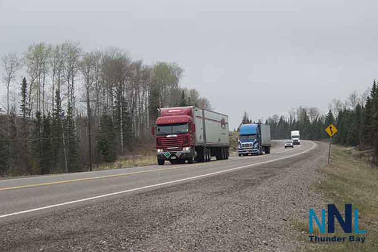 Trucks on Northern Ontario Highway