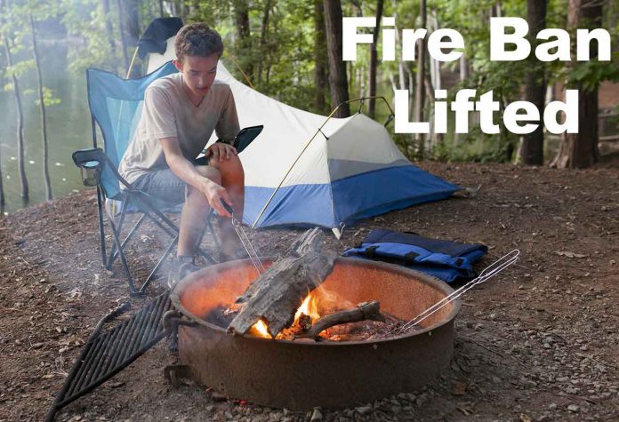 The Fire Ban for Northwestern Ontario will be lifted as of 12:01 Am on May 30 2020