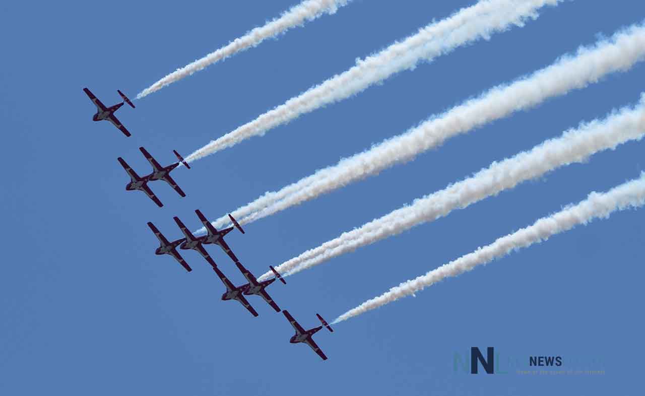 RCAF RCAF Snowbirds over Thunder Bay on May 11 2020 in Operation Inspire