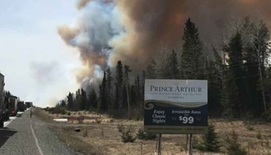 Update Open Forest Fire Closes TransCanada Highway at Upsala and