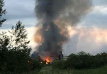 Old Buchanan Mill in Rosslyn Burns Down Fire at old Buchanan Mill