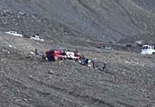 Update: Investigation Continues into Fatal Columbia Icefields Accident Image: Randy Cusack - Accident Scene near Athabaska Glacier on Columbia Icefields