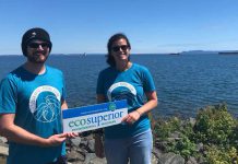 Collaborative Research Project Developed by EcoSuperior and Hosted by Canadian Lighthouses of Lake Superior Simon Boudreault & Kelsey Herglotz; Two participants with OceanBridge Direct Action are heading to Poryphry Island to support research for marine conservation, with EcoSuperior and CLLS. Photo Credit: Sue Hamel, EcoSuperior (2020)