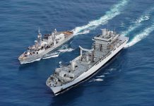 Celebrating Contract for Construction of Joint Support Ships for the Royal Canadian Navy Artist rendering of the future Protecteur-class ship replenishing a Canadian vessel at sea