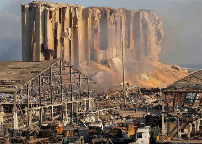 A general view shows the damage at the site of Tuesday's blast in Beirut's port area, Lebanon August 5, 2020. REUTERS/Mohamed Azakir