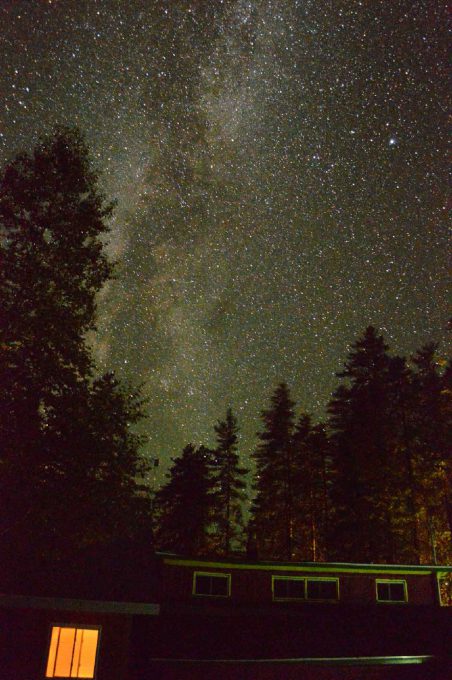 photo by Xavier Kataquapit  The Milky Way over the camp. 