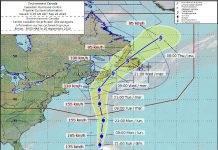 Hurricane Teddy Setting Sights on Atlantic Canada Projected track for Hurricane Teddy a powerful storm in the Atlantic Ocean