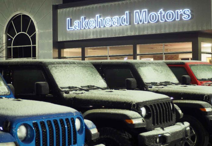 Frost on the Jeeps at Lakehead Motors