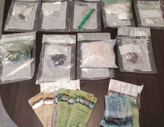 OPP image of drugs seized in Sturgeon Falls.