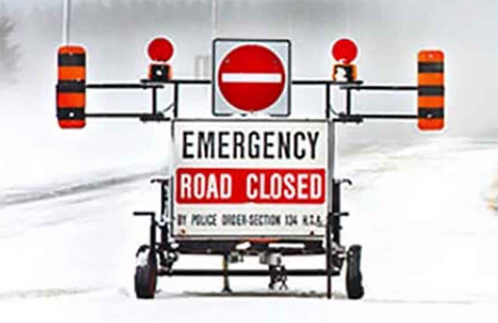 June 1, 2023 Highway 17 Closed at Ontario Manitoba Provincial