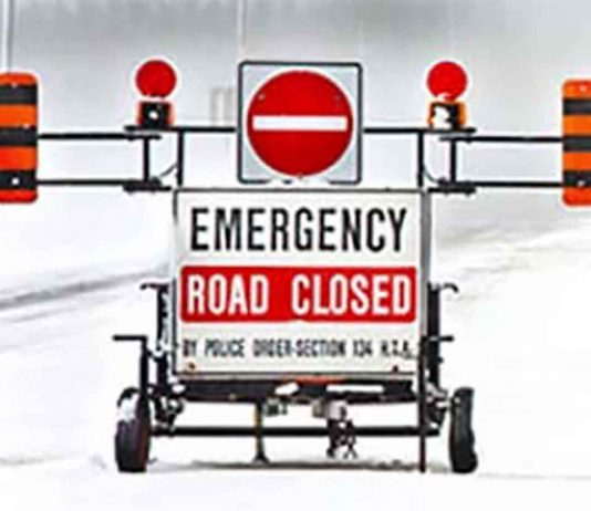 11:40 AM – Highway 11/17 Closed in Both Directions Near Mapleward Road Due to Transport Truck Fire Emergency Road Closure