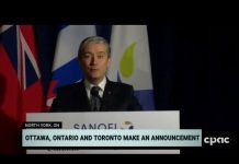Ontario Premier Doug Ford Media Conference with Minister of Health Patty Hajdu and Toronto Mayor Tory