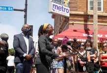 Minneapolis crews clearing intersection where George Floyd was murdered Marcia Howard addresses the media and community members after city employees began to reopen George Floyd Square, the area where George Floyd was killed in Minneapolis police custody the year before, in Minneapolis, Minnesota, U.S., June 3, 2021. REUTERS/Nicole Neri
