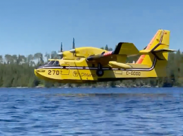 Northeast Wildfire Update: 54 Active Fires, New Blaze Near Missanabie Waterbomber Ontario