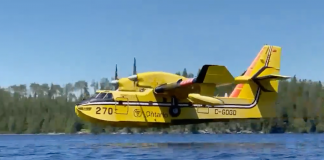 Northeast Wildfire Update: 54 Active Fires, New Blaze Near Missanabie Waterbomber Ontario