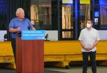 NDP Says Ford Government Lowered Canadian Content to 10 Per Cent from 25 Per Cent Doug Ford and Minister Greg Rickford at Alstom