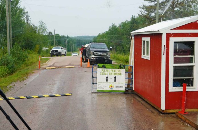 Checkpoint at Wabaseemoong First Nation