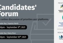 Thunder Bay-Rainy River Riding Candidate’s Debate – Election 2021 TBSN Candidate's Debate