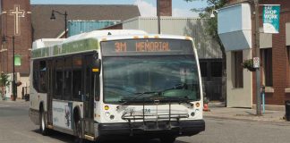 Thunder Bay opens new Waterfront Transit Terminal on April 29 Thunder Bay Transit - Memorial 3M Bus on Brodie Street