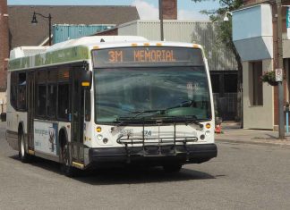 Transit Driver charged after Thunder Bay Transit bus-pedestrian collision that injured one person Thunder Bay Transit - Memorial 3M Bus on Brodie Street