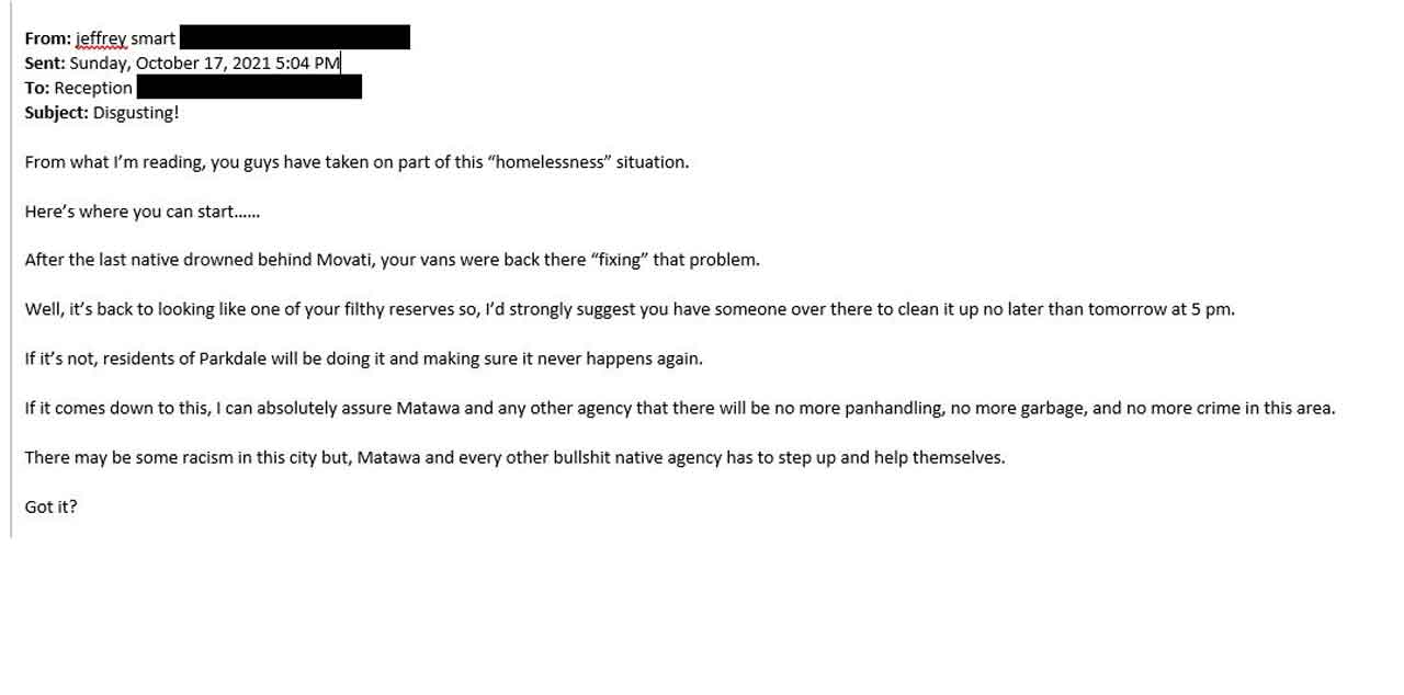 email received by Matawa