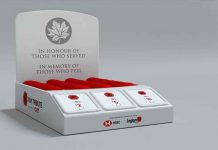 First Poppy Presented to Governor General donation Poppy Box