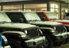 Dryden & Vermilion Bay: Snow Tapers by Midday, Risk of Early Ice, Then Milder Light snow on Jeeps at Lakehead Motors on Memorial Avenue in Thunder Bay