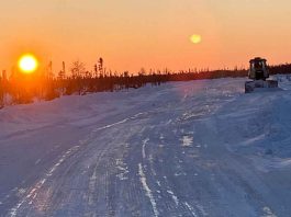 Ontario announces $10.7 million for northern winter road bridges and culverts photo by Joshua Kataquapit Ice road building on the James Bay coast features many hours of operation of heavy equipment on the frozen mushkeg.