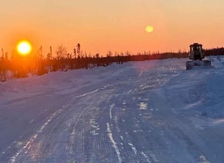 Ontario announces $10.7 million for northern winter road bridges and culverts photo by Joshua Kataquapit Ice road building on the James Bay coast features many hours of operation of heavy equipment on the frozen mushkeg.
