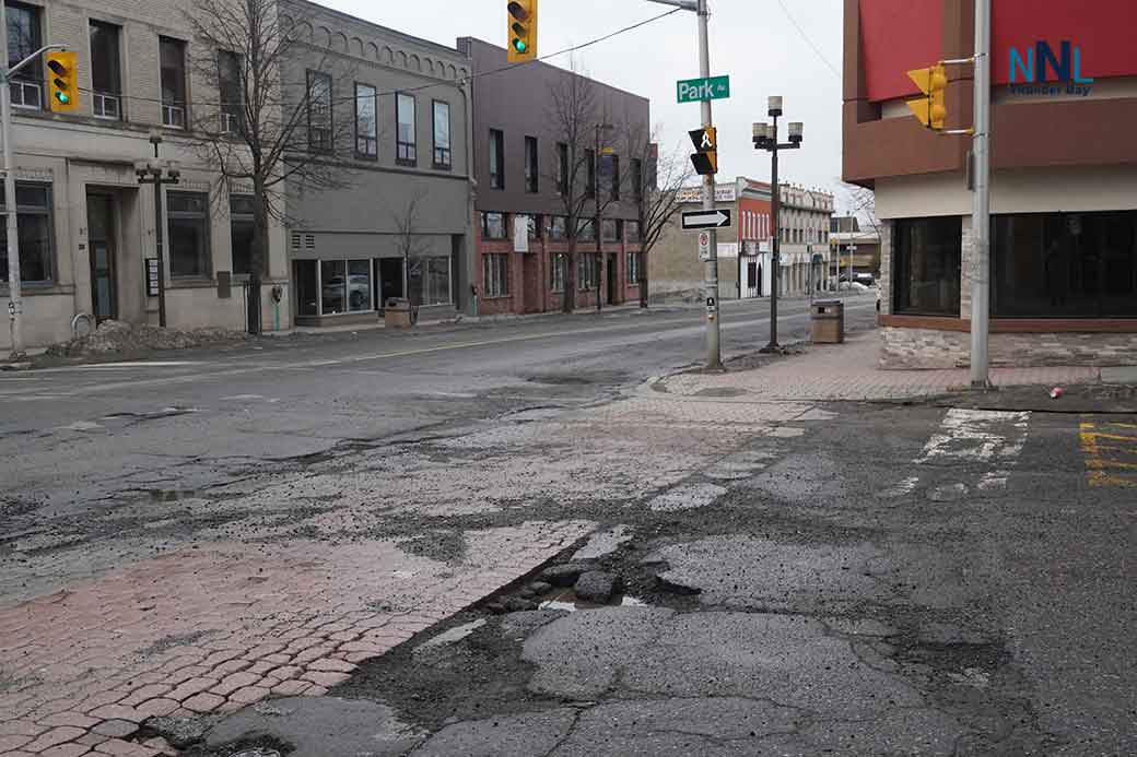 Potholes at Park Street and Cumberland Street South