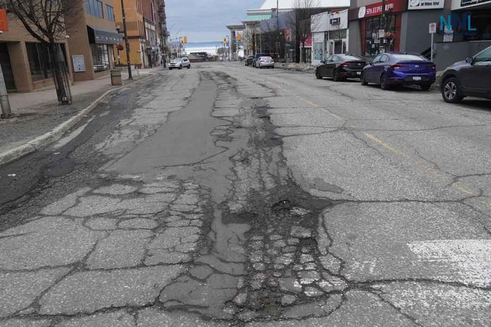 Red River Road in Thunder Bay showing perhaps the impact of years of infrastructure deficit