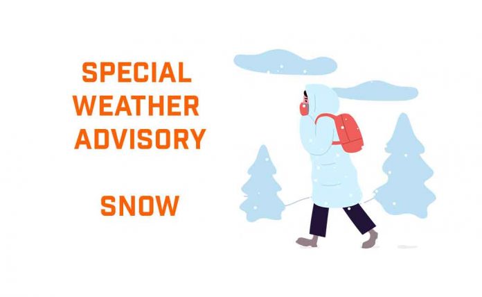 Special Weather Advisory Snow