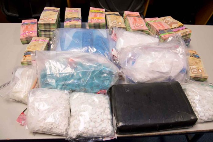 Image TBPS $1.6 million in drugs and cash seized.