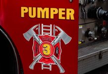 Travel Trailer Fire on Fort William First Nation Quickly Contained by Thunder Bay Fire Rescue Thunder Bay Fire Rescue Pumper