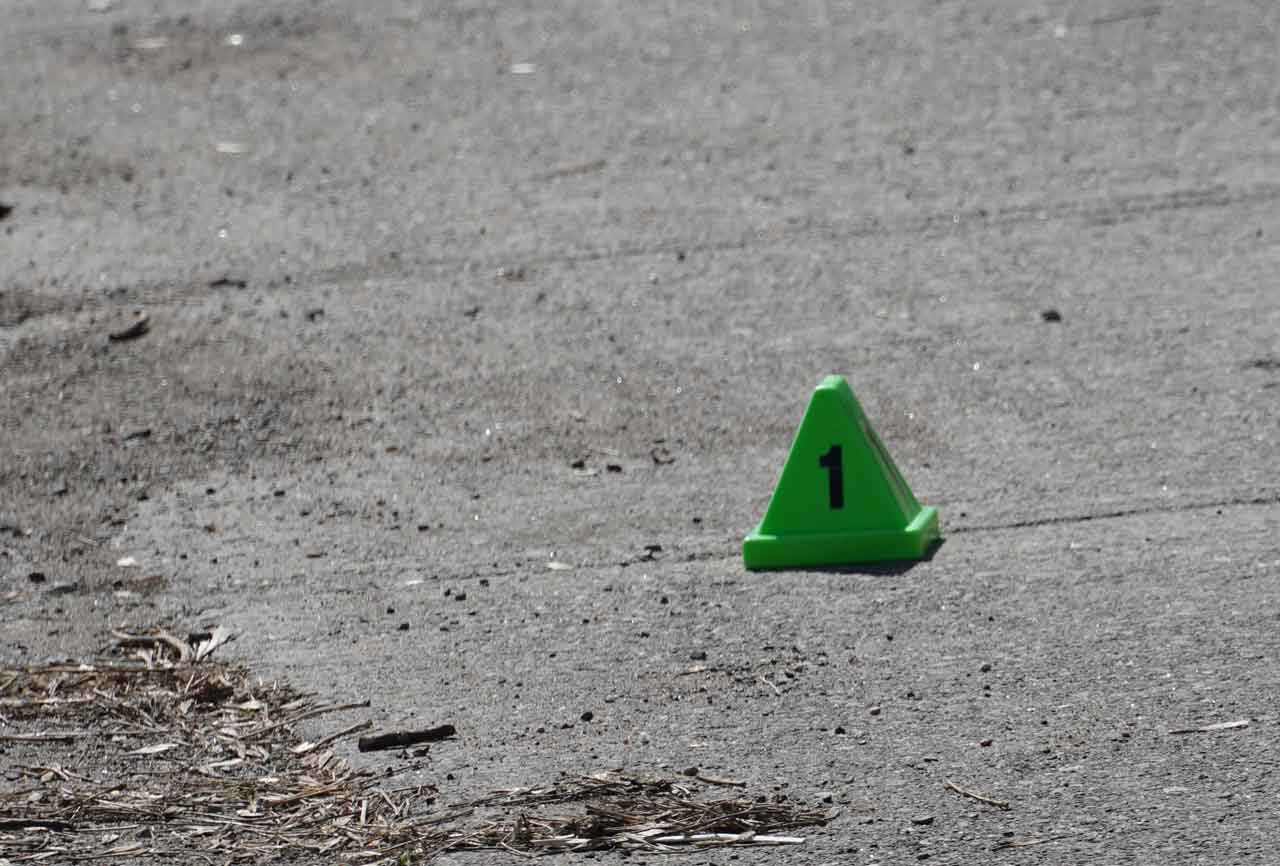 Evidence Cone at Homicide Scene on Pearl Street